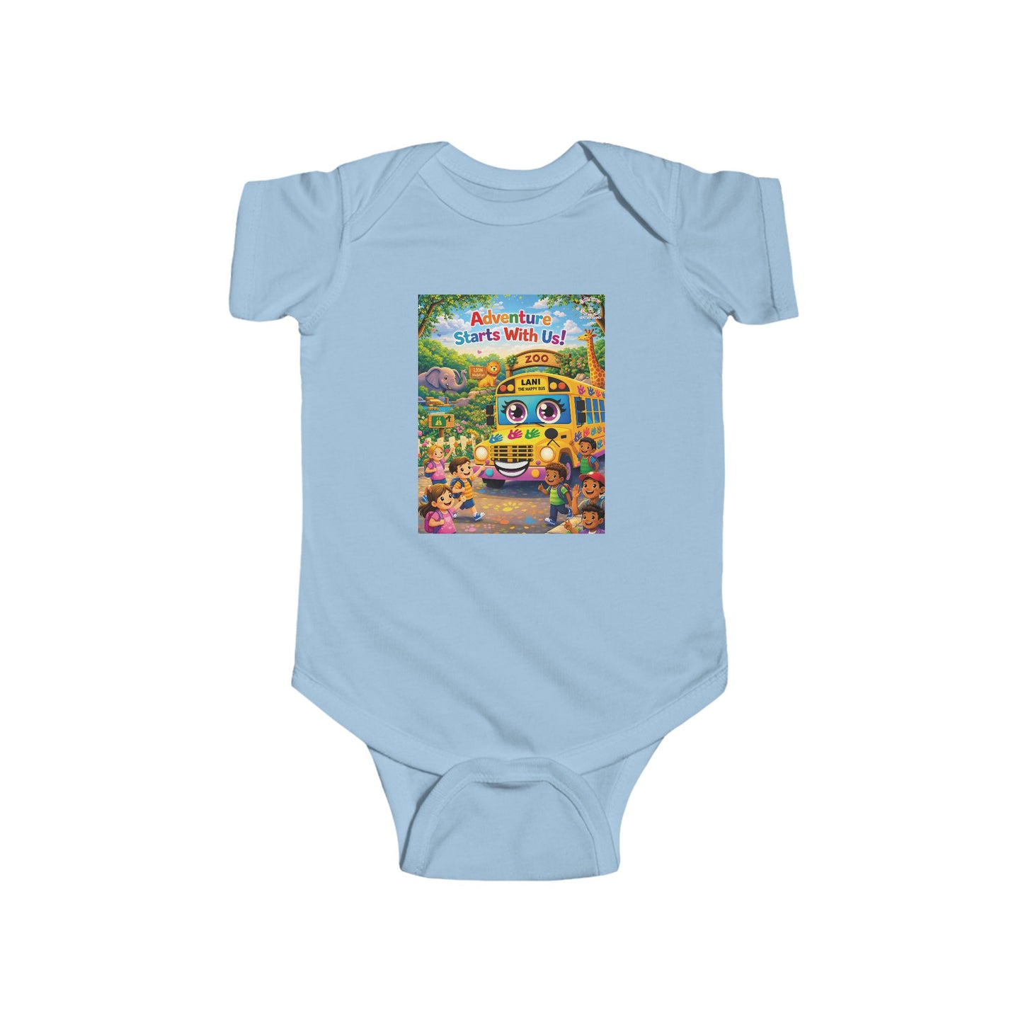 Lani™ Infant Fine Jersey Bodysuit – "Adventure Starts With Us!" Graphic