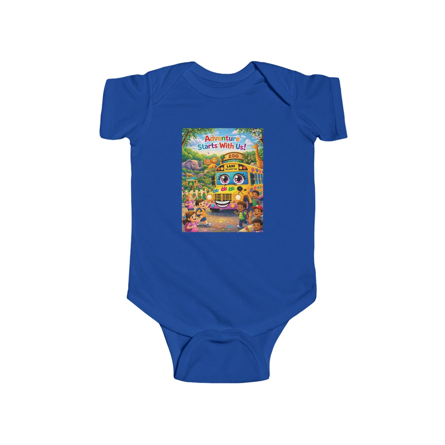 Lani™ Infant Fine Jersey Bodysuit – "Adventure Starts With Us!" Graphic