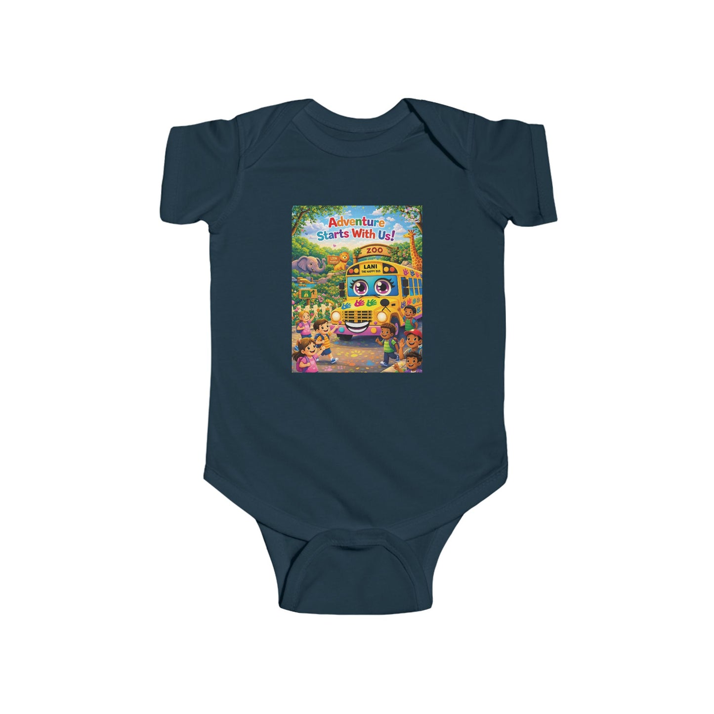 Lani™ Infant Fine Jersey Bodysuit – "Adventure Starts With Us!" Graphic