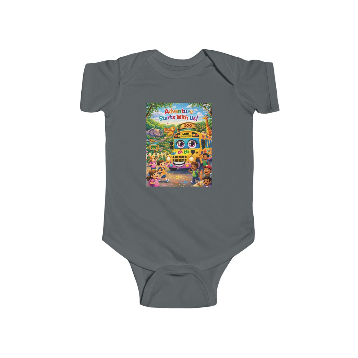 Lani™ Infant Fine Jersey Bodysuit – "Adventure Starts With Us!" Graphic