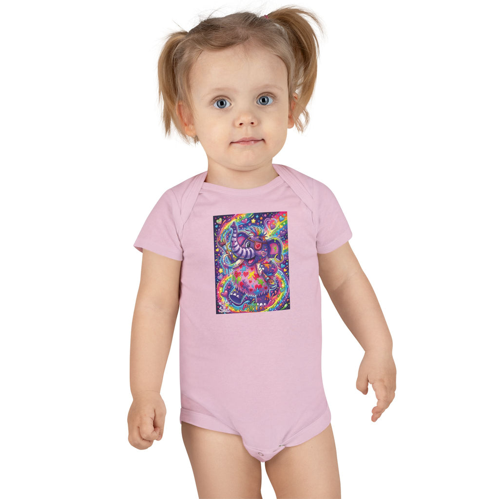 Piklez™ Baby Short Sleeve Onesie® – "Magic Paint!" Graphic | Smile Universe Collection