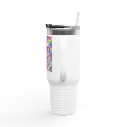 Piklez™ 40oz Insulated Travel Mug – "Magic Paint!" Graphic | Smile Universe Collection