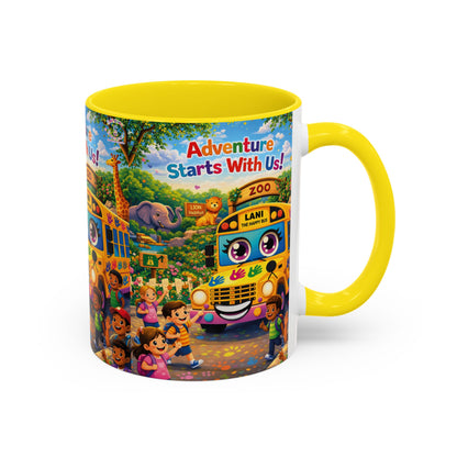 Lani™ Accent Coffee Mug (11oz & 15oz) – "Adventure Starts With Us!" Graphic