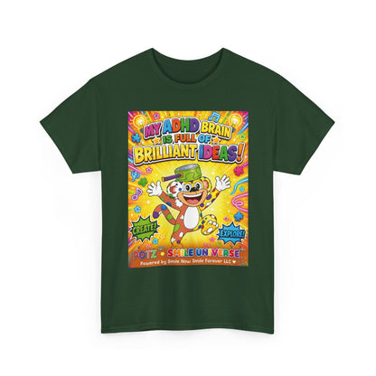 Potz™ Unisex Heavy Cotton™ Tee – "My ADHD Brain is Full of Brilliant Ideas!" Graphic Tee | Smile Universe Collection