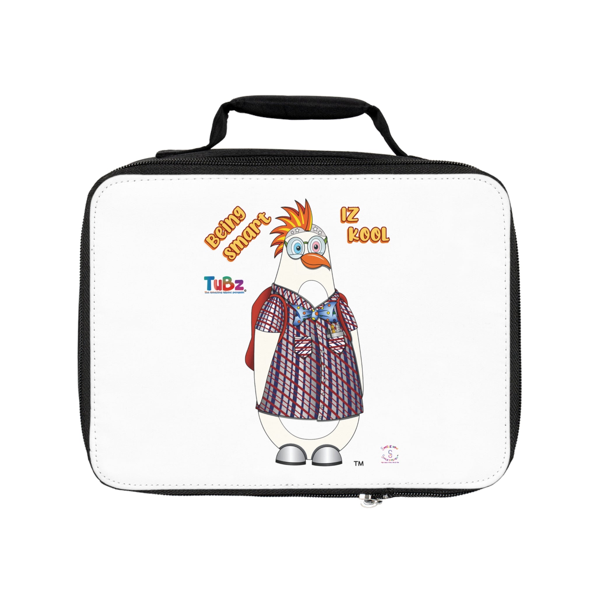TuBz™ "Being Smart Iz Kool" Kids Insulated Lunch Box - School Lunch Bag