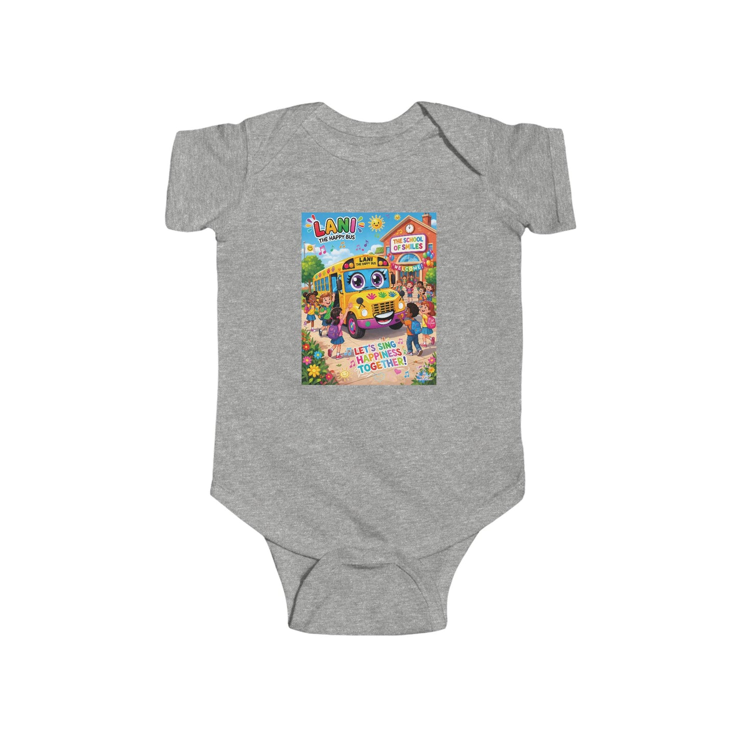 Lani™ Infant Fine Jersey Bodysuit – "Let's Sing Happiness Together!" Graphic