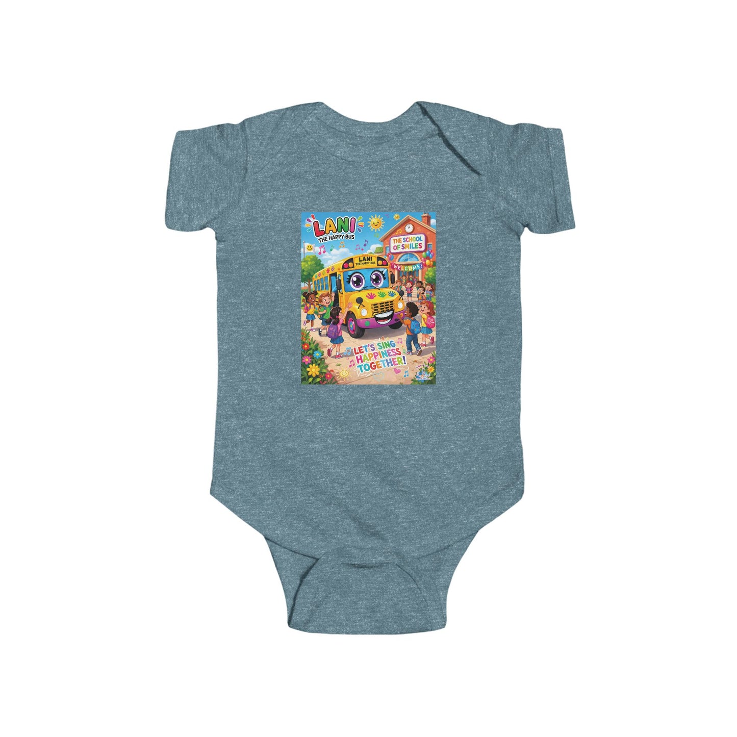 Lani™ Infant Fine Jersey Bodysuit – "Let's Sing Happiness Together!" Graphic