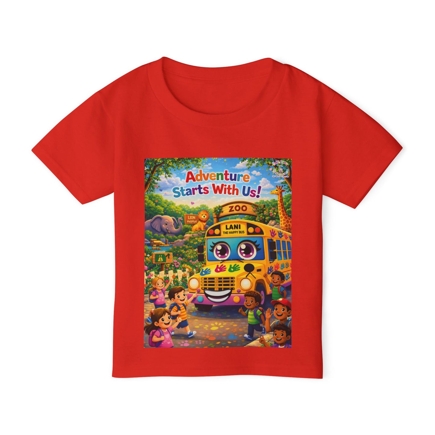 Lani™ Heavy Cotton™ Toddler T-Shirt – "Adventure Starts With Us!" Graphic