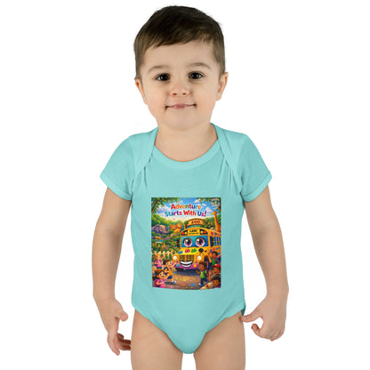 Lani™ Infant Baby Rib Bodysuit – "Adventure Starts With Us!" Graphic