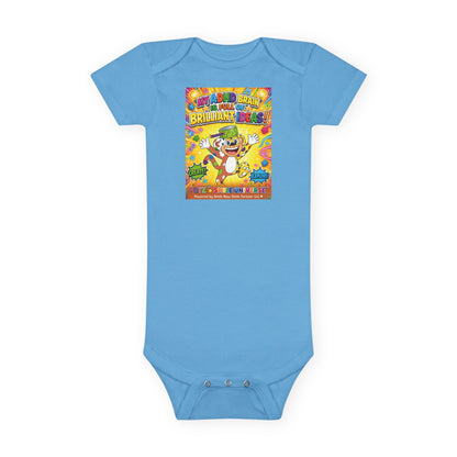 Potz™ Baby Short Sleeve Onesie® – "My ADHD Brain is Full of Brilliant Ideas!" Graphic Bodysuit | Smile Universe Collection