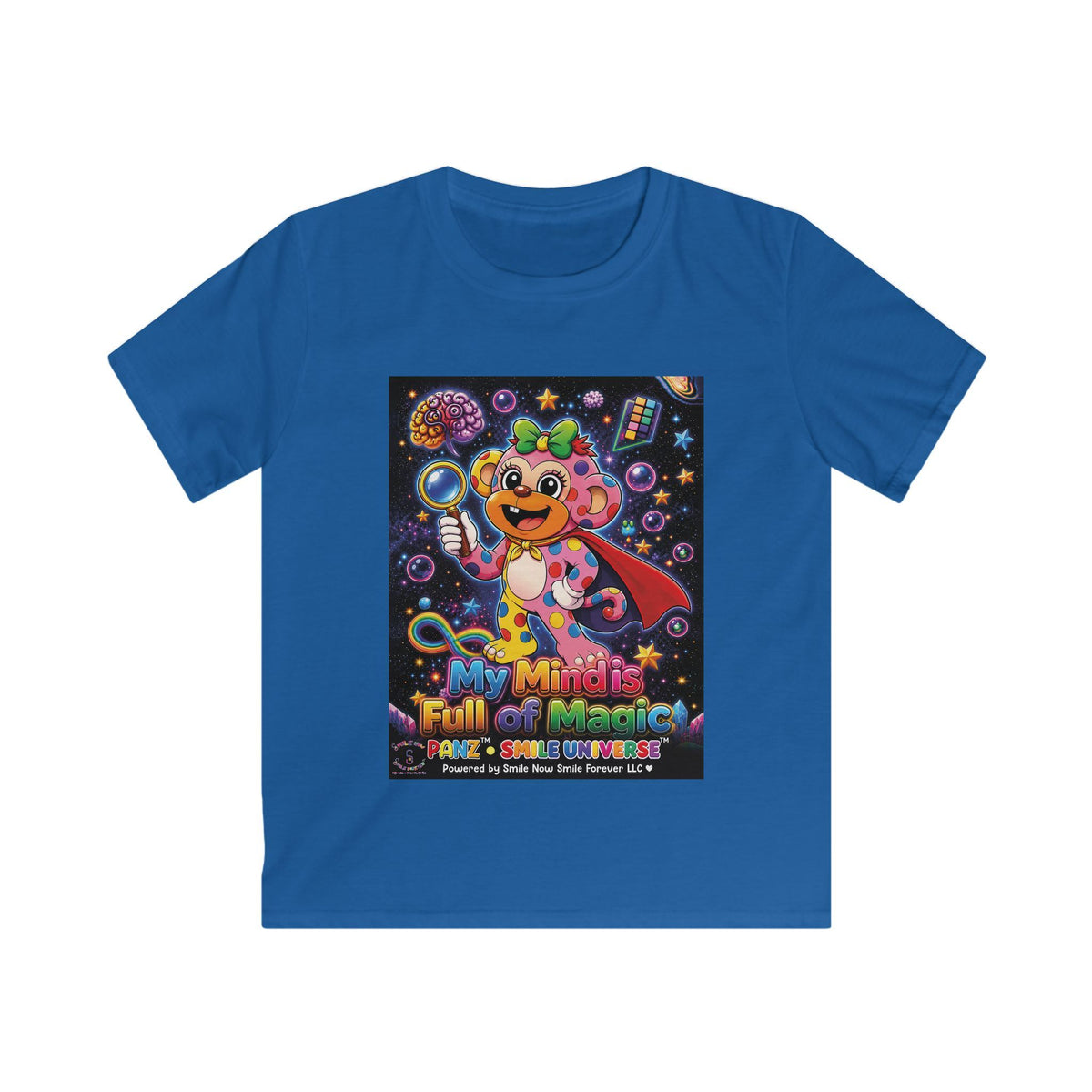 Panz™ Kids Softstyle Tee – "My Mind is Full of Magic" Graphic | Smile Universe Collection