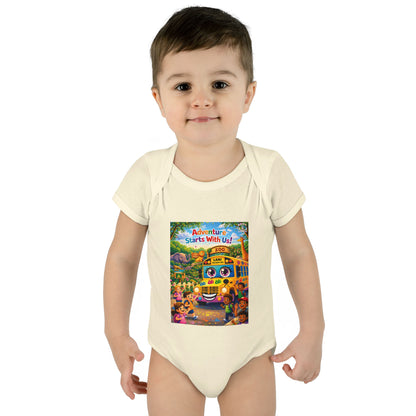 Lani™ Infant Baby Rib Bodysuit – "Adventure Starts With Us!" Graphic