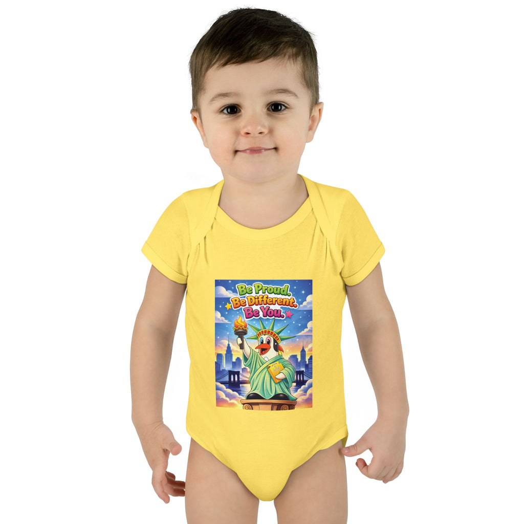 TuBz™ "Be Proud. Be Different. Be You." Infant Bodysuit - Inspirational Baby Onesie