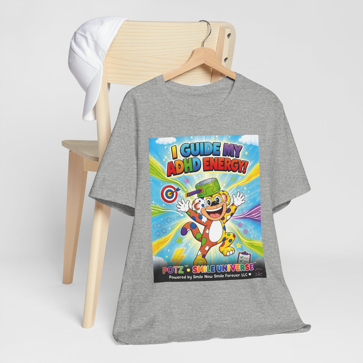 Potz™ Unisex Jersey Short Sleeve Tee – "I Guide My ADHD Energy!" Graphic Tee | Smile Universe Collection