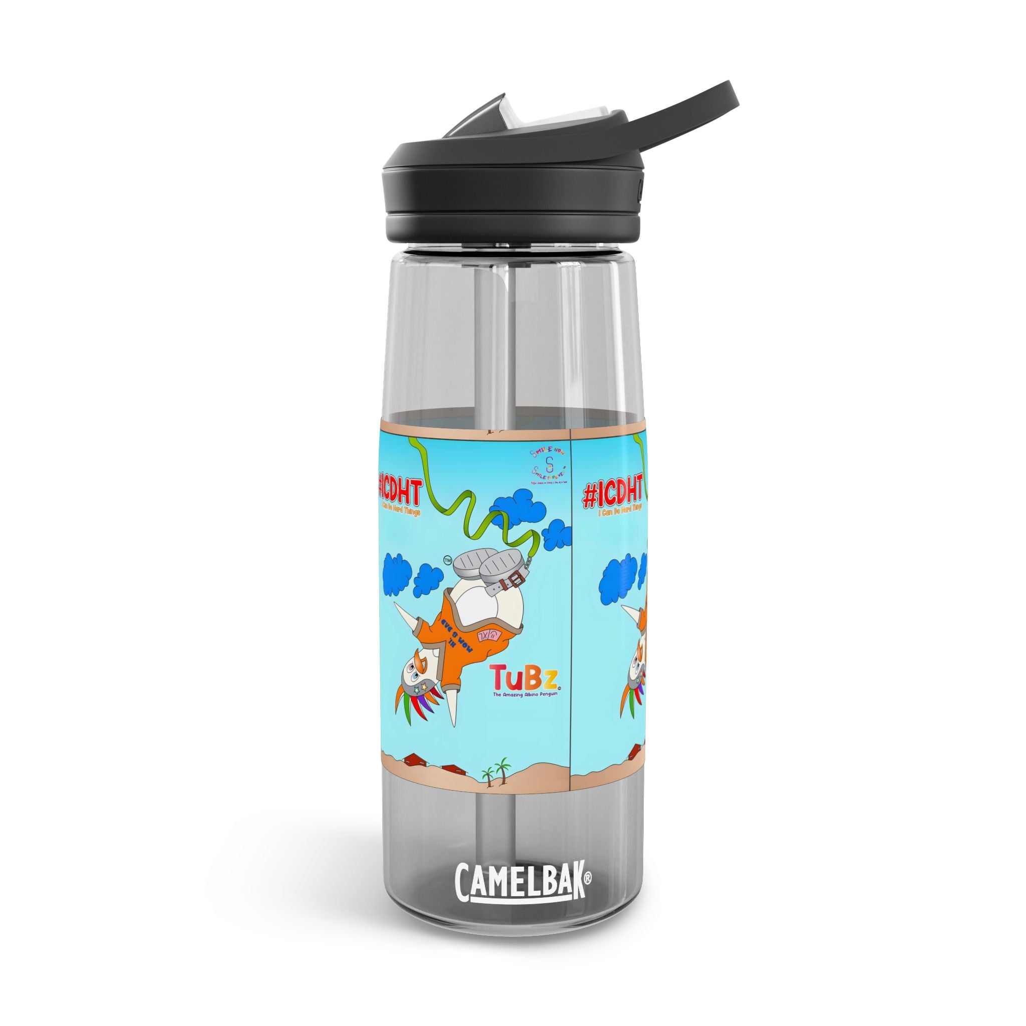 TuBz™ "I Can Do Hard Things" CamelBak Eddy® Kids Water Bottle - Spill-Resistant School Bottle