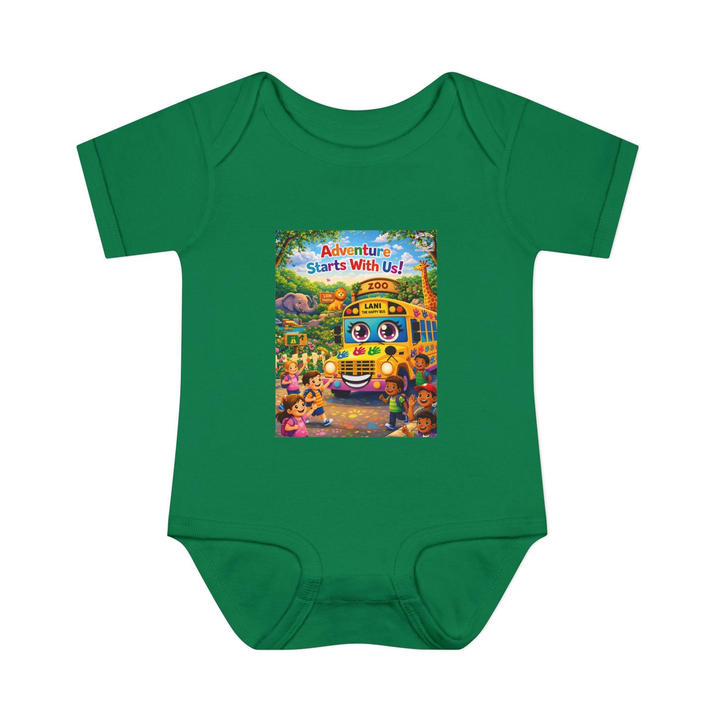 Lani™ Infant Baby Rib Bodysuit – "Adventure Starts With Us!" Graphic