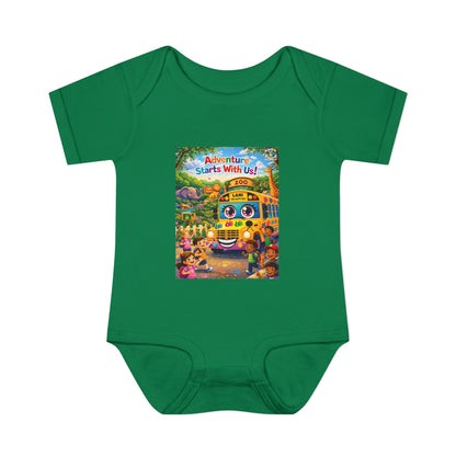 Lani™ Infant Baby Rib Bodysuit – "Adventure Starts With Us!" Graphic