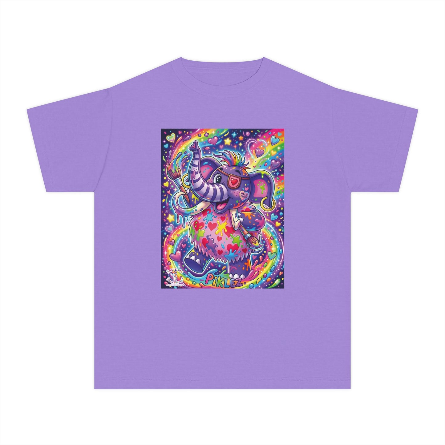 Piklez™ Youth Midweight Tee – "Magic Paint!" Graphic Shirt | Smile Universe Collection
