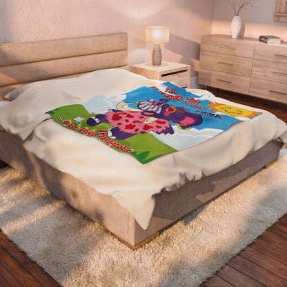 Piklez™ Velveteen Plush Blanket – "Destined to Shine" Graphic | Smile Universe Collection