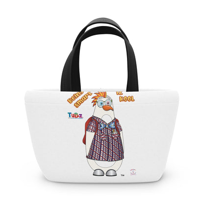 TuBz™ "Being Smart Iz Kool" Canvas Lunch Bag - Kids School Tote