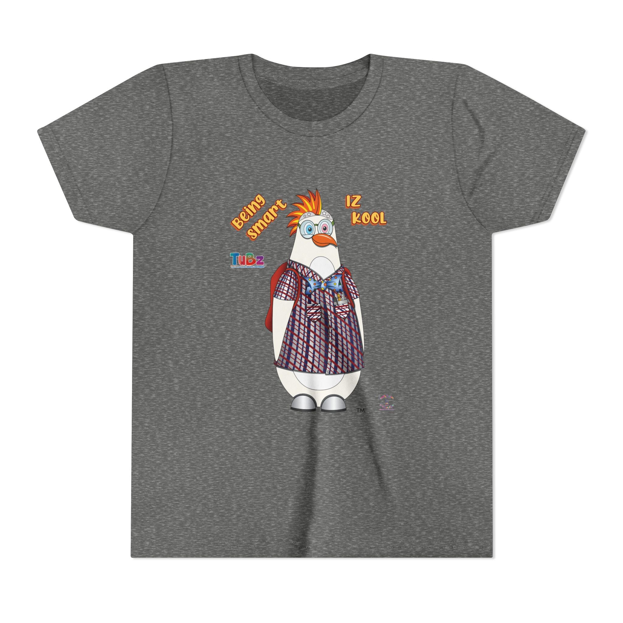 TuBz™ "Being Smart Iz Kool" Youth Graphic T-Shirt - Educational Kids Tee | TuBz4Kidz