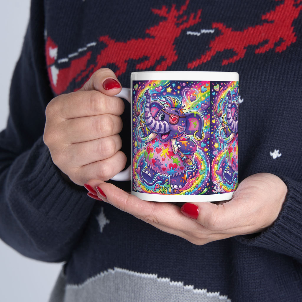 Piklez™ 11oz Ceramic Mug – "Magic Paint!" Graphic | Smile Universe Collection