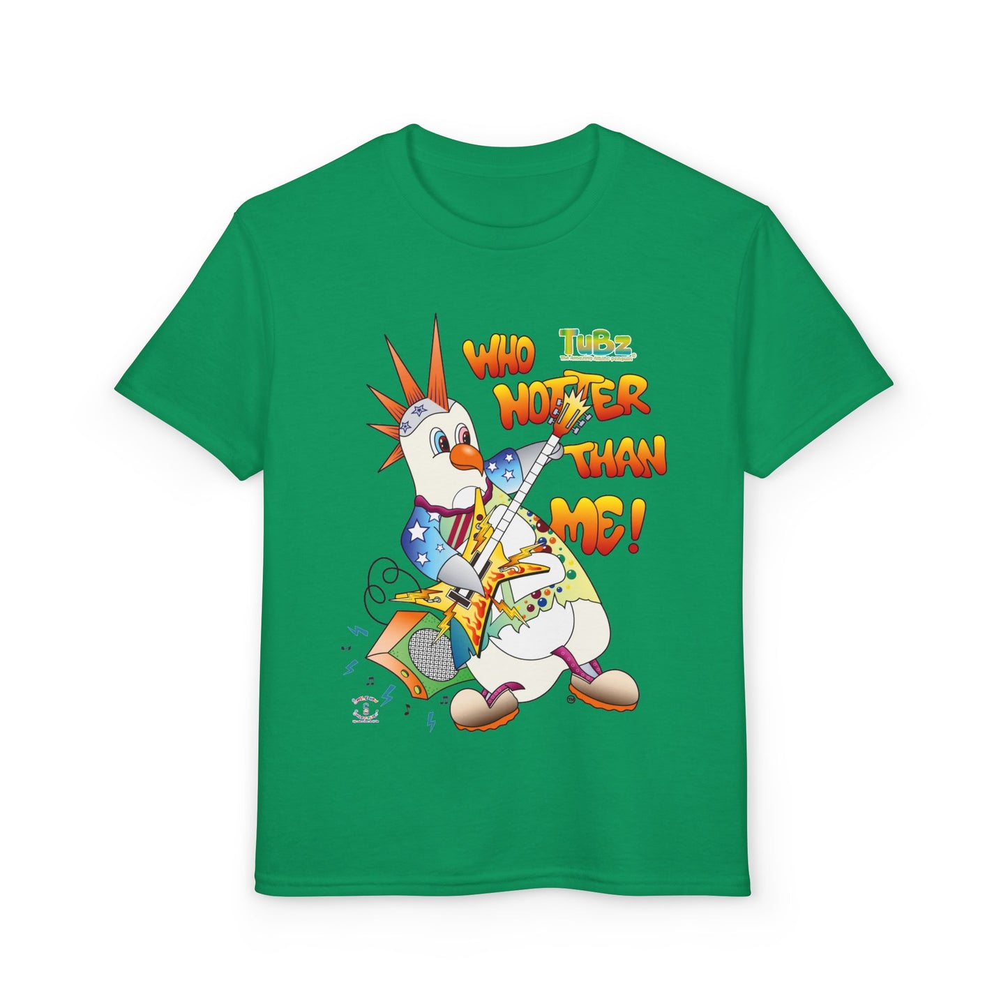 TuBz™ Rockstar Kids T-Shirt - "Who Hotter Than Me!" Graphic Tee | Smile Universe TuBz4Kidz Collection