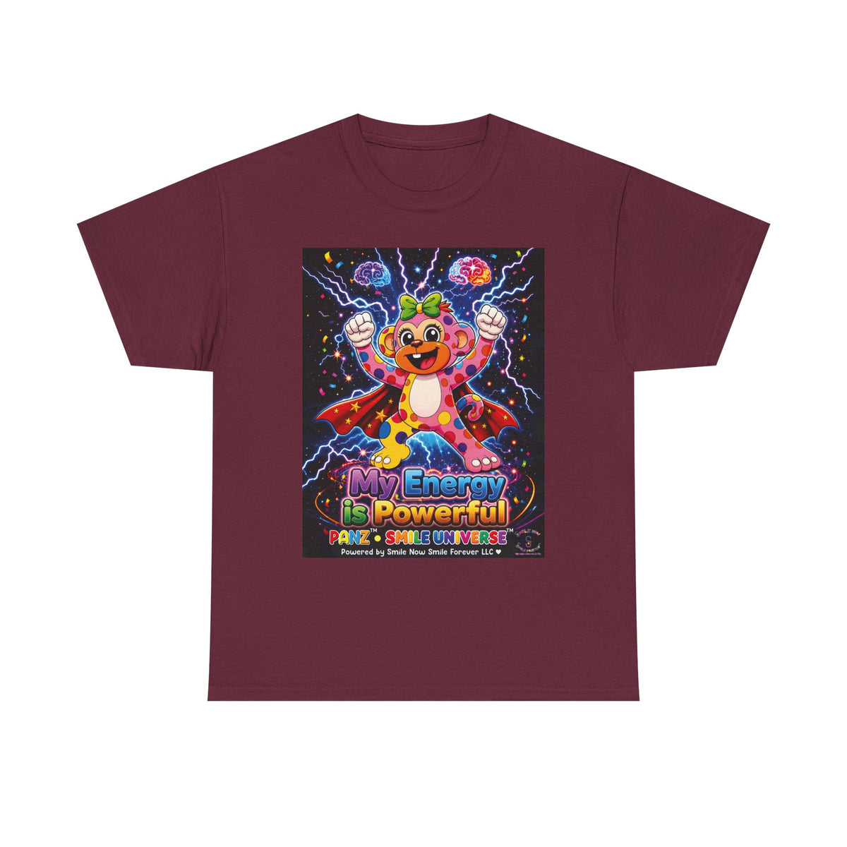 Panz™ Unisex Heavy Cotton™ Tee For Adult – "My Energy is Powerful" Graphic Tee | Smile Universe Collection