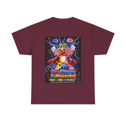 Panz™ Unisex Heavy Cotton™ Tee For Adult – "My Energy is Powerful" Graphic Tee | Smile Universe Collection