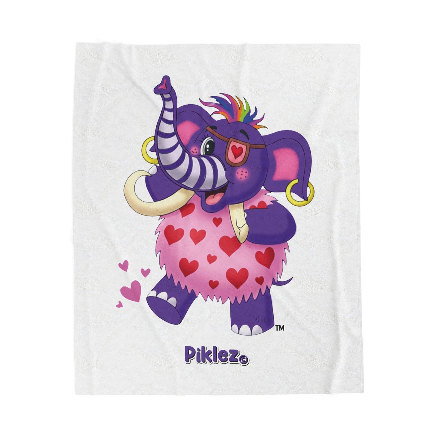 Piklez™ Velveteen Plush Blanket – "Full of Love!" Graphic | Smile Universe Collection