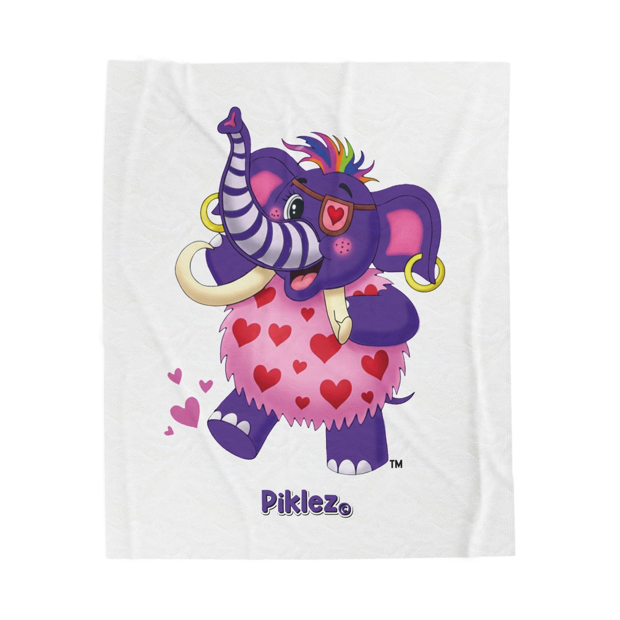 Piklez™ Velveteen Plush Blanket – "Full of Love!" Graphic | Smile Universe Collection