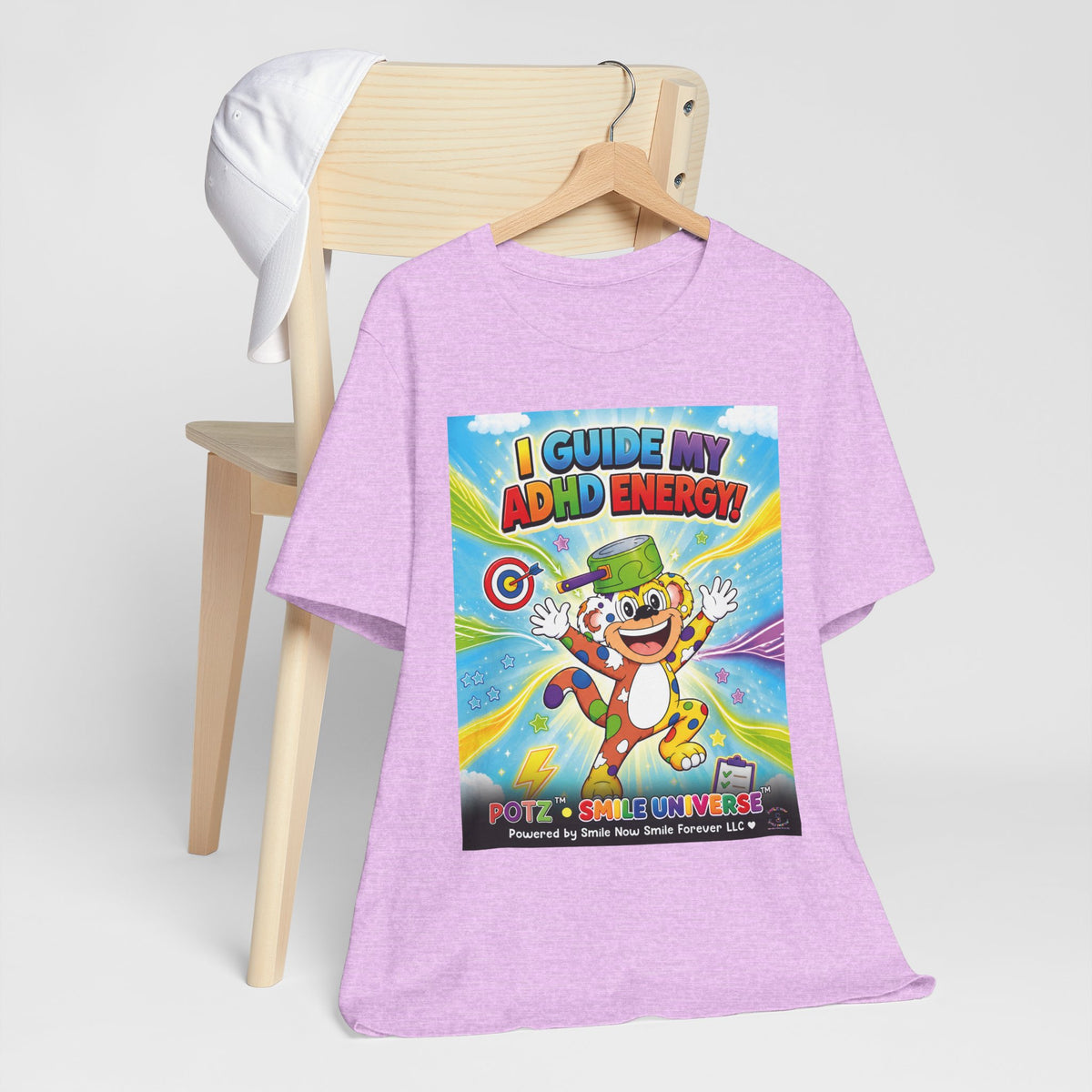 Potz™ Unisex Jersey Short Sleeve Tee – "I Guide My ADHD Energy!" Graphic Tee | Smile Universe Collection