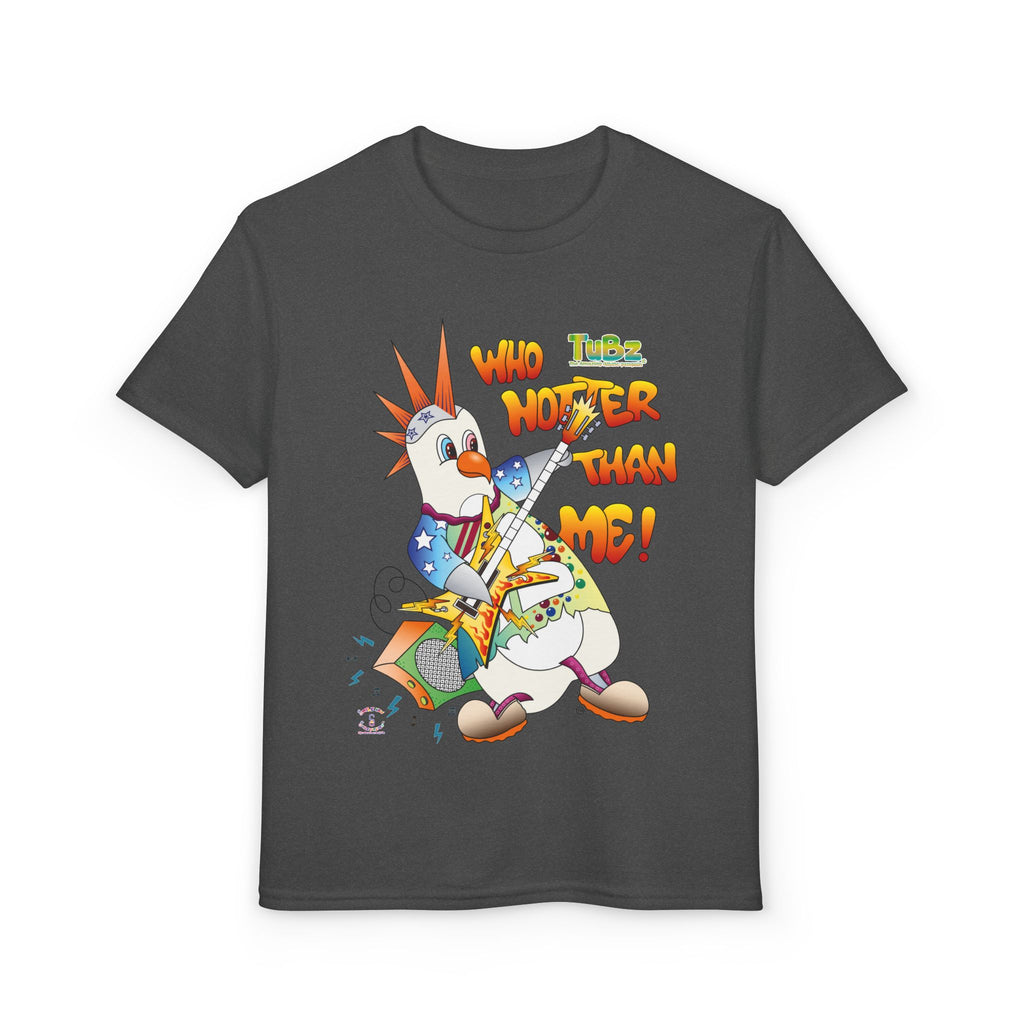 TuBz™ Rockstar Kids T-Shirt - "Who Hotter Than Me!" Graphic Tee | Smile Universe TuBz4Kidz Collection