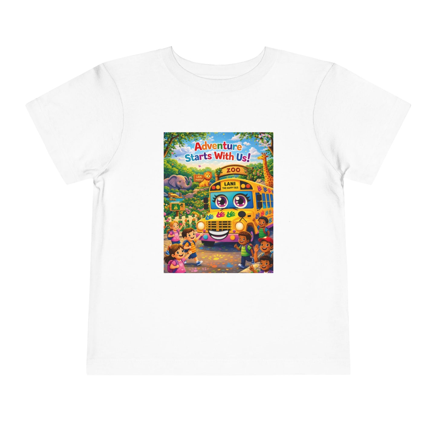 Lani™ Toddler Short Sleeve Tee – "Adventure Starts With Us!" Graphic