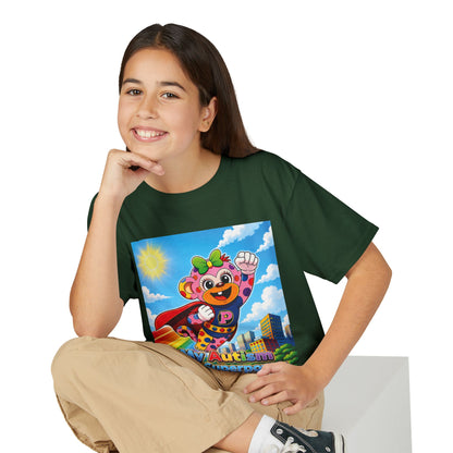 Panz™ Youth DryBlend® T-Shirt – "My Autism is My Superpower" Graphic | Smile Universe Collection