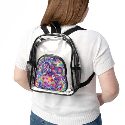 Piklez™ Clear Stadium Backpack – "Magic Paint!" Graphic | Smile Universe Collection