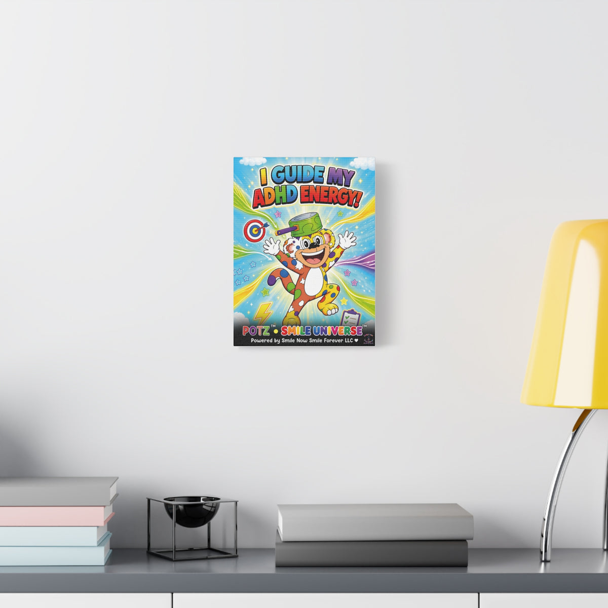 Potz™ Matte Canvas, Stretched 1.25" – "I Guide My ADHD Energy!" Graphic Wall Art | Smile Universe Collection