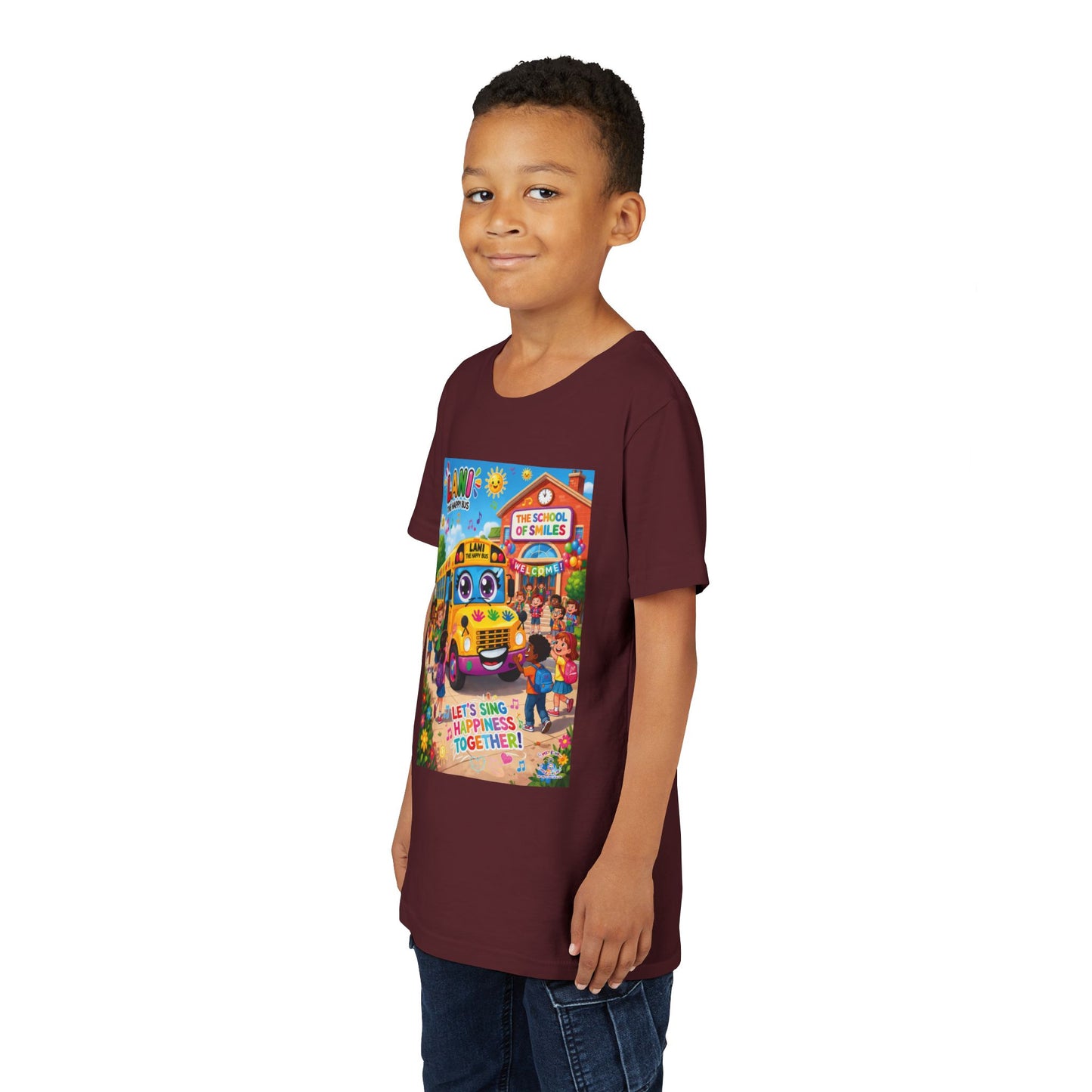 Lani™ Youth Short Sleeve Tee – "Let's Sing Happiness Together!" Graphic