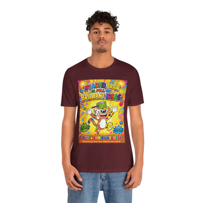 Potz™ Unisex Jersey Short Sleeve Tee – "My ADHD Brain is Full of Brilliant Ideas!" Graphic Tee | Smile Universe Collection