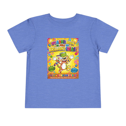 Potz™ Toddler Short Sleeve Tee – "My ADHD Brain is Full of Brilliant Ideas!" Graphic Tee | Smile Universe Collection