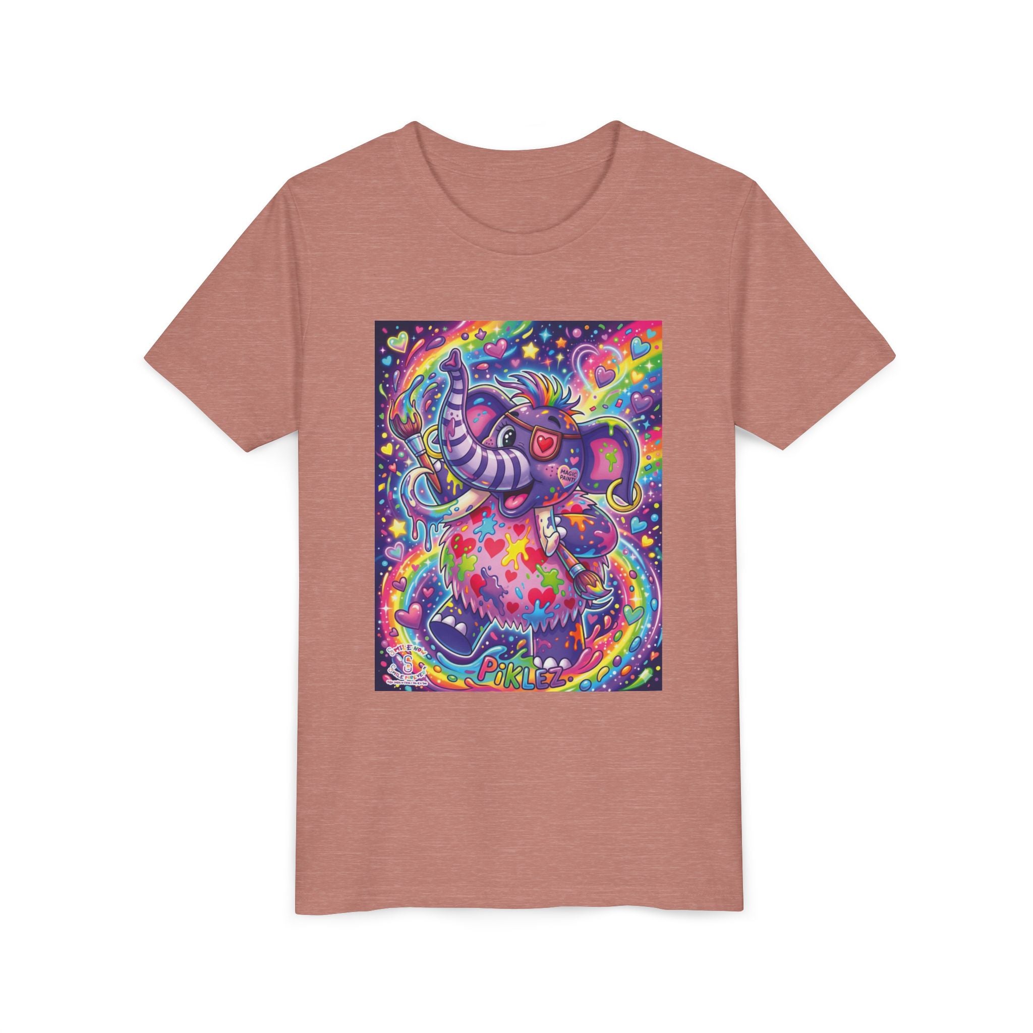 Piklez™ Youth Short Sleeve Tee – "Magic Paint!" Graphic Shirt | Smile Universe Collection