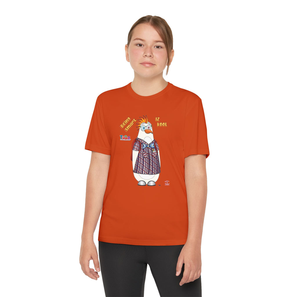 TuBz™ "Being Smart Iz Kool" Youth Competitor T- Shirt - Character Dress-Up Graphic Tee