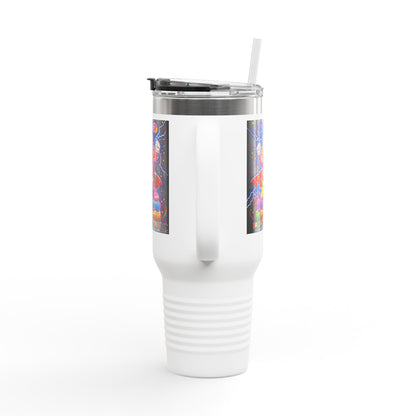 Panz™ Insulated Travel Mug 40oz – "My Energy is Powerful" Graphic Tumbler | Smile Universe Collection