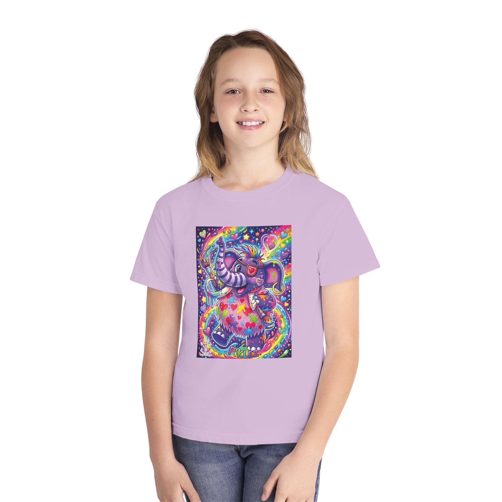 Piklez™ Youth Midweight Tee – "Magic Paint!" Graphic Shirt | Smile Universe Collection