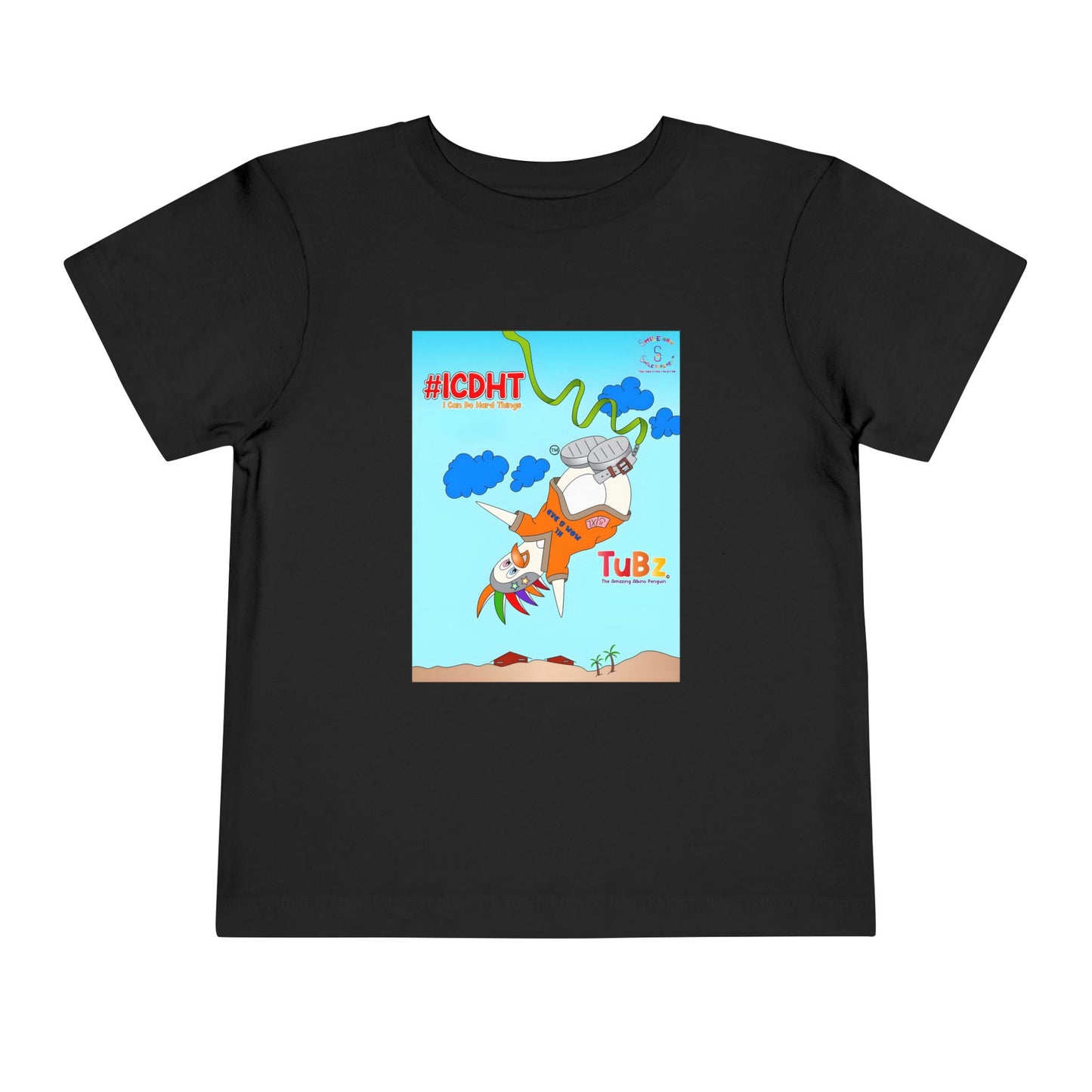 TuBz™ "I Can Do Hard Things" Toddler T-Shirt | Toddler Short Sleeve Tee  - Positive Kids Graphic Tee
