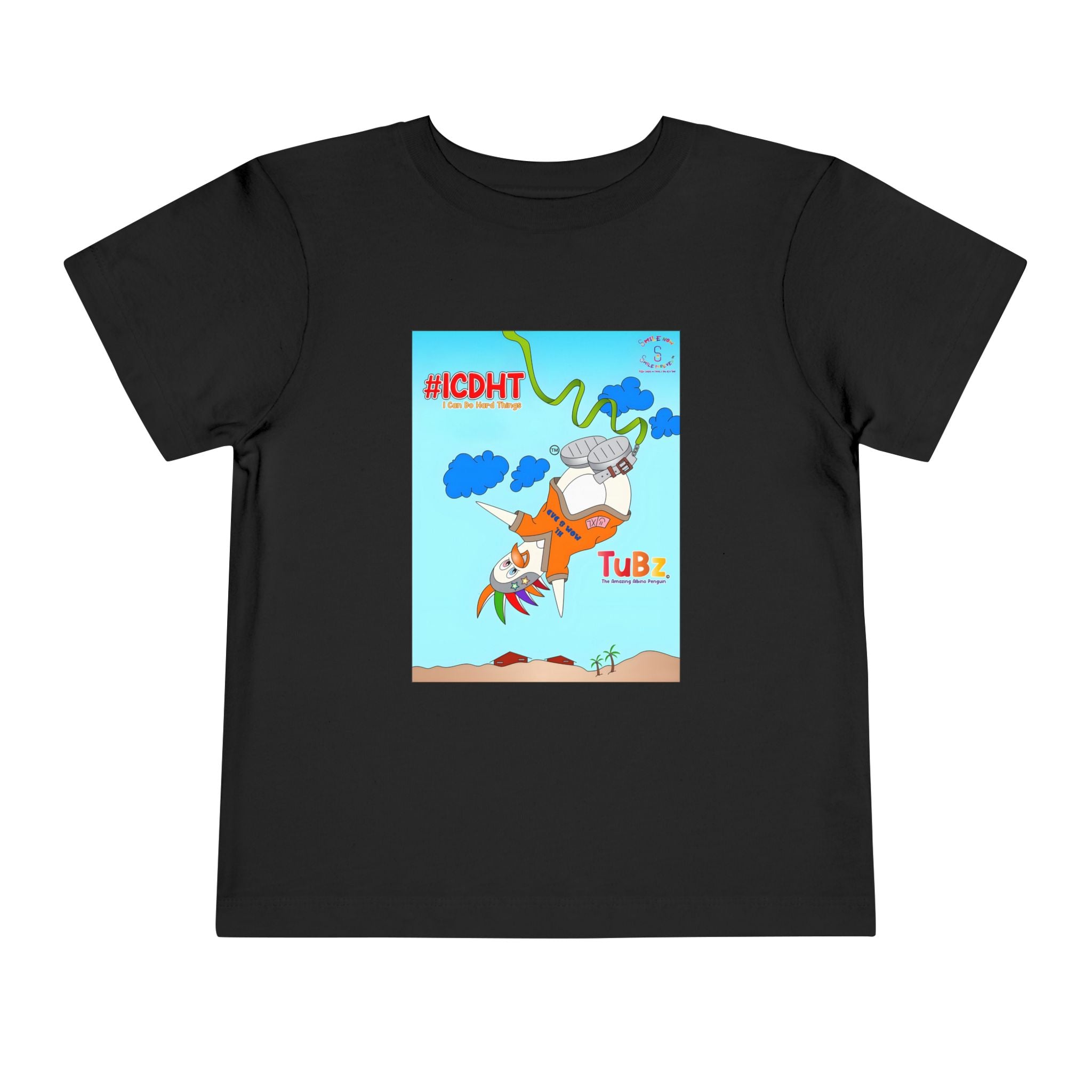 TuBz™ "I Can Do Hard Things" Toddler T-Shirt | Toddler Short Sleeve Tee  - Positive Kids Graphic Tee