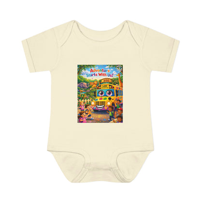 Lani™ Infant Baby Rib Bodysuit – "Adventure Starts With Us!" Graphic