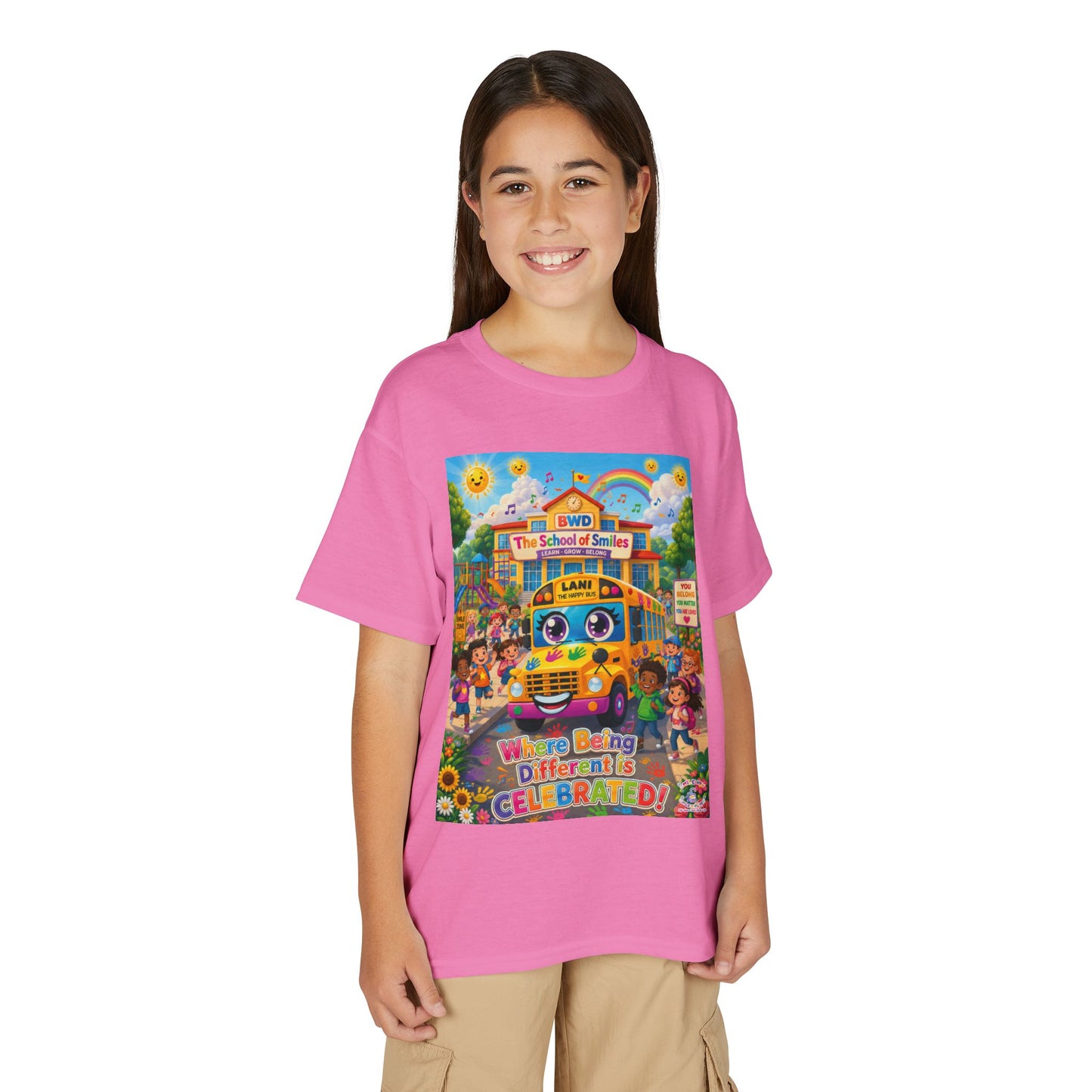 Lani™ Youth DryBlend® T-Shirt – "Where Being Different is CELEBRATED!" Graphic Shirt