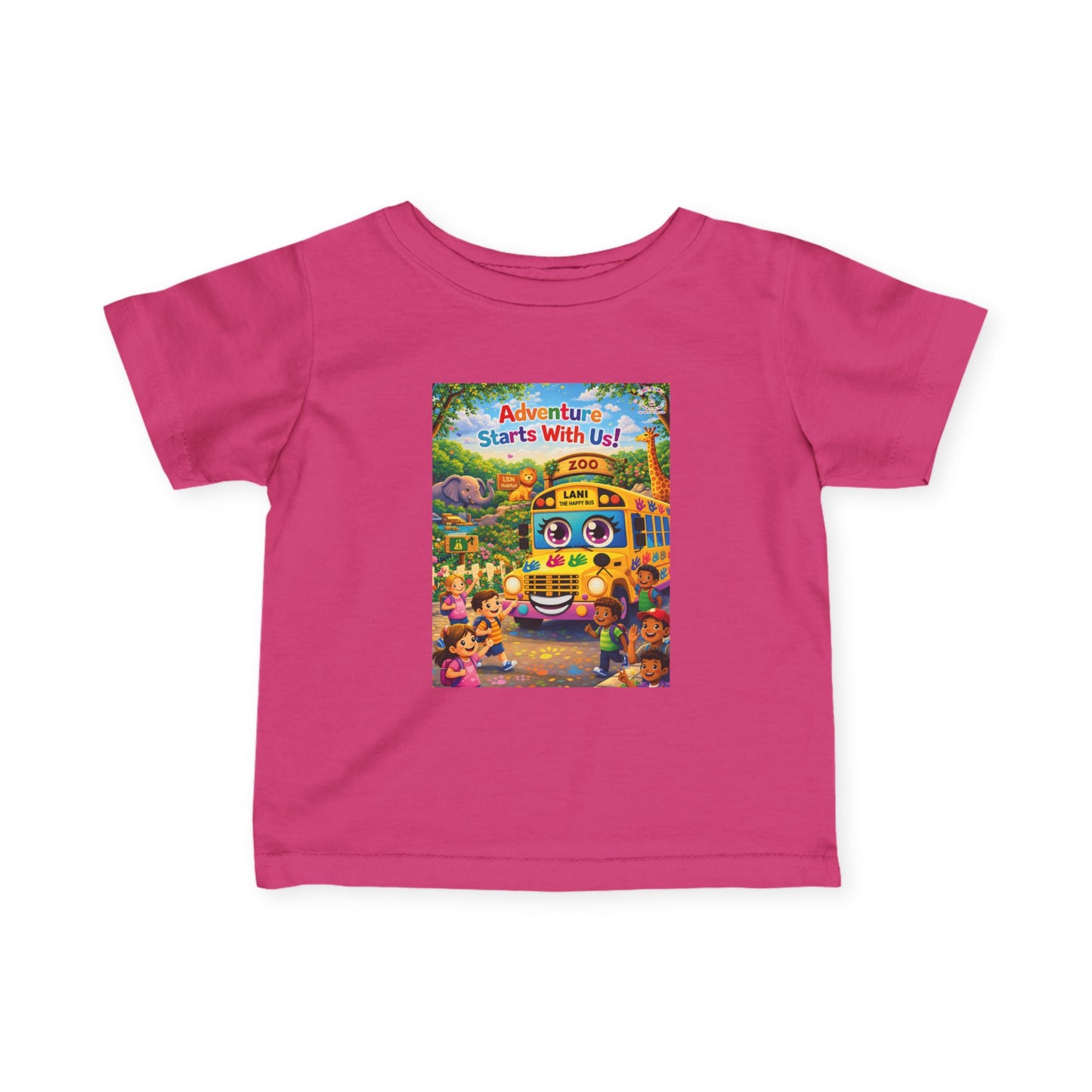 Lani™ Infant Fine Jersey Tee – "Adventure Starts With Us!" Graphic