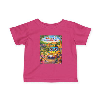 Lani™ Infant Fine Jersey Tee – "Adventure Starts With Us!" Graphic
